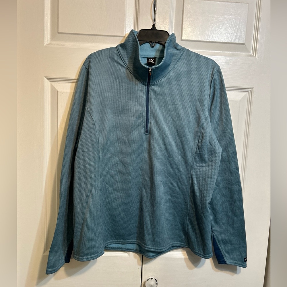 Kerrits Teal Blue Quarter-Zip Performance Pullover